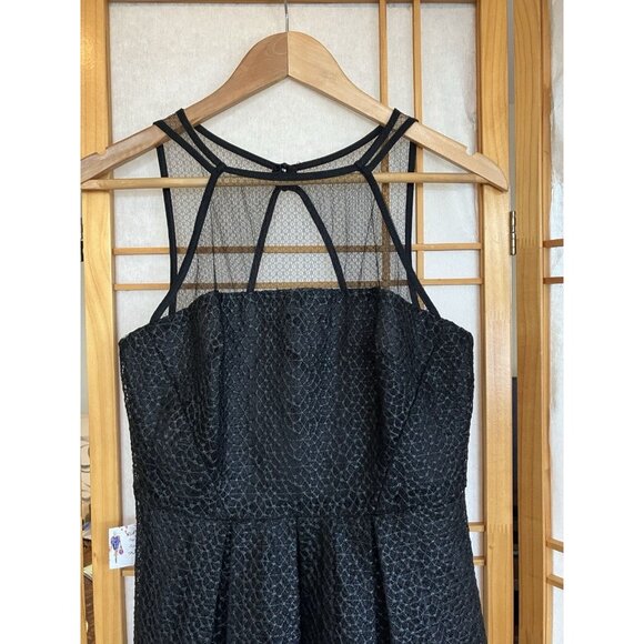 NWT Eva Franco Women’s Black Illusion Top Cocktail Dress, Size 4 MSRP $265 - Picture 13 of 14